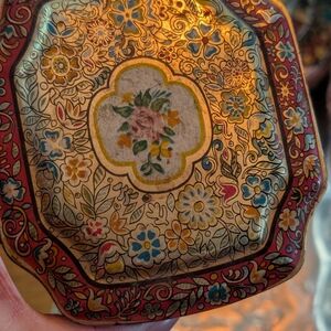 Floral Decorative Tin Box